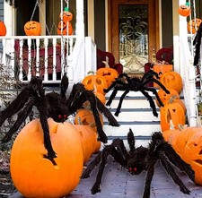 Giant Halloween Spider Decoration   Scary Outdoor Yard Prop Haunted House Decor