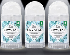  3 PACK CRYSTAL Deodorant Stick 30003 , Unscented, 4.25 Ounce, Paraben Free