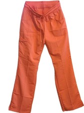 NEW Scrubs Star Peach Polyester Scrub Pants Size S Drawstring Waist Pockets