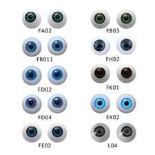 2 PR Realistic Half Round Acrylic Eyes Eyeballs for Reborn Doll Kits DIY Repair