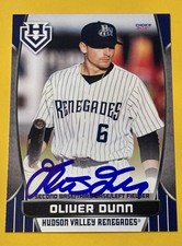 Oliver Dunn SIGNED 2022 Hudson Valley Renegades Card RC Auto Milwaukee Brewers