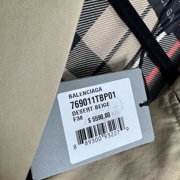 Gabardina Balenciaga diseño deconstruido beige para mujer EU 38/US 6 Foto 3 de 4