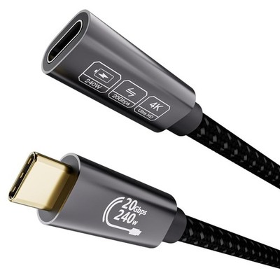 USB C Verlängerung Kabel 0,5m, 20Gbps, 4K@144Hz, 240W, Thunderbolt kompatibel