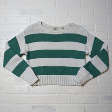 GAP Girls Sweater Striped Crew Neck Knit Size Medium