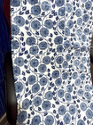 New Handcrafted Cotton Quilt with Blue Floral Block Print Soft & Elegant Bedding