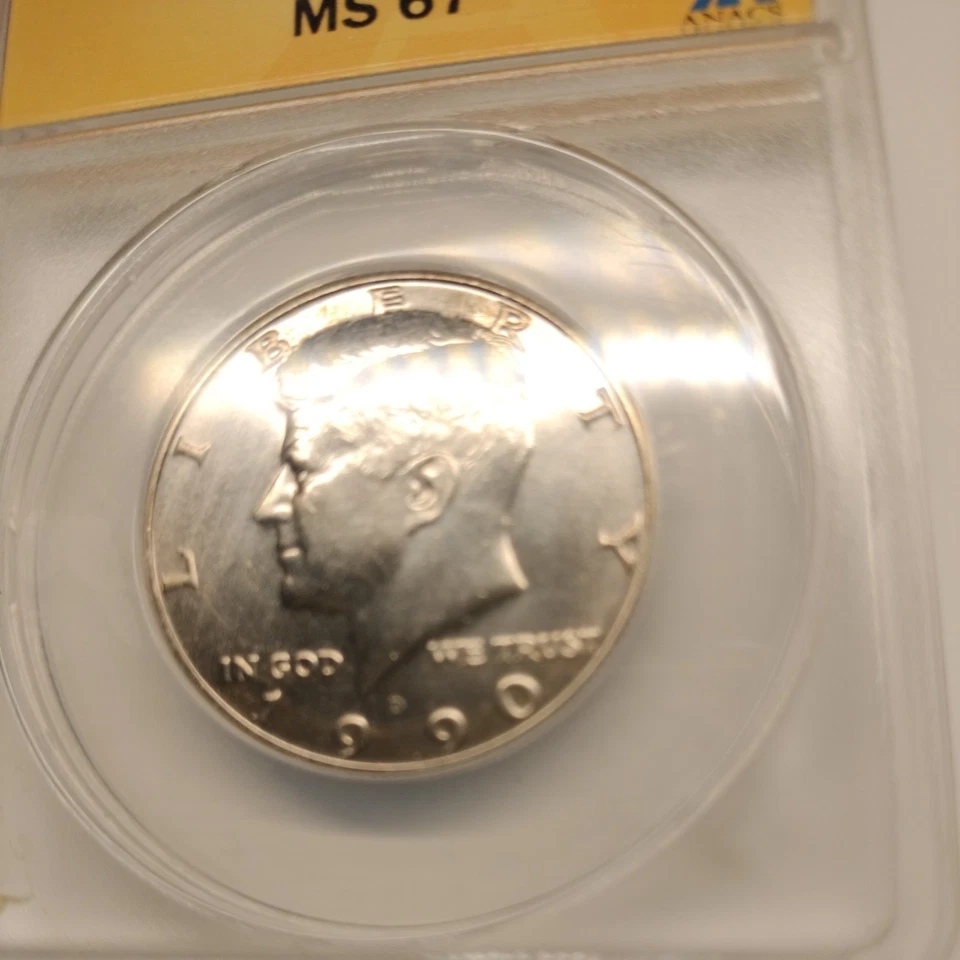 1990-D Kennedy Half Dollar ANACS MS 67****RARE in this grade - Image 3 of 3