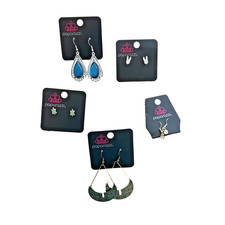 Lot of 5 Paparazzi Pierced Earrings New