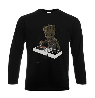 BABY GROOT MENS T-SHIRT STAR LORD ROCKET GAMORA DRAX Long Sleeve Novelty Top