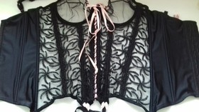 AGENT PROVOCATEUR SEXY VERY RARE VINTAGE 34D BLACK & PINK ALICE BASQUE BNWT