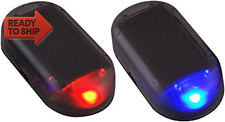 Kqiang 2Pcs Car Solar Power Simulated Dummy Alarm Warning Anti-Theft LED Flashi