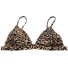 Hollister Cheetah Print Bikini Top Adjustable Straps, Size Small