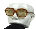 VTG 1960S CLUB Squared SUNGLASSES SQUARE  ACETATE TORTOISE SHADES FRANCE NOS