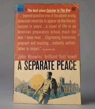 Vtg. A Separate Peace, John Knowles Dell Paperback 1st Print Edition April 1961