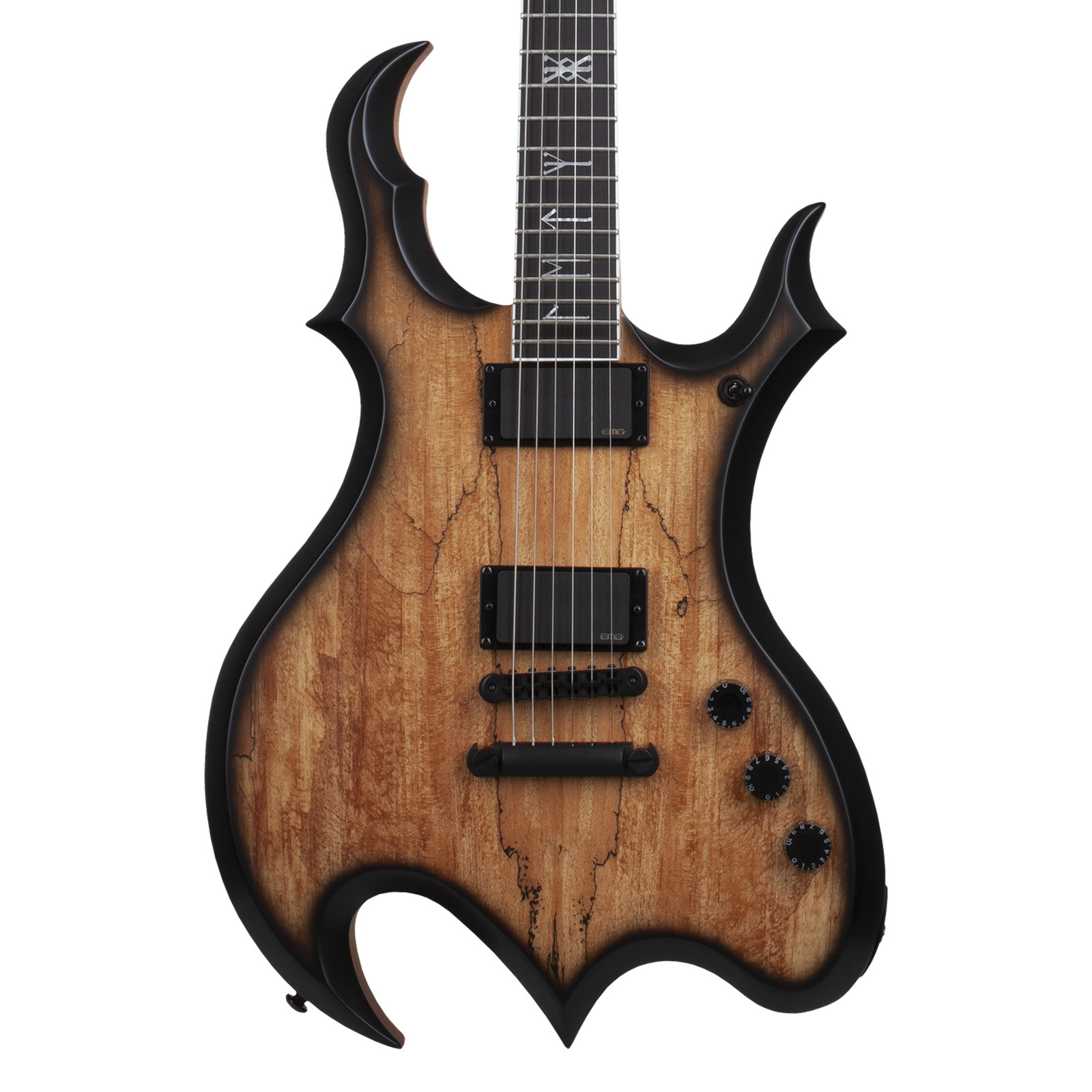 Wylde Audio Wrathmaker Electric Guitar - Spalted Maple w/Black Burst