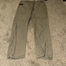 Mens EUC Wrangler Riggs Workwear Khaki 36X 34 Work Pants Heavy Duty