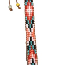New handmade Southwestern beaded 12" bracelet tie closure
