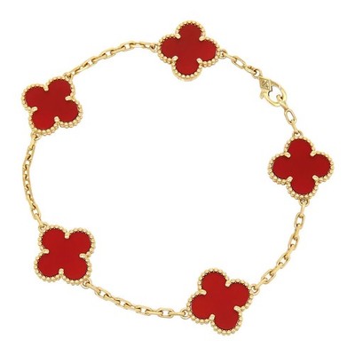 Van Cleef & Arpels Vintage Alhambra Armband 5P Motiv #18,5 VCARD35500