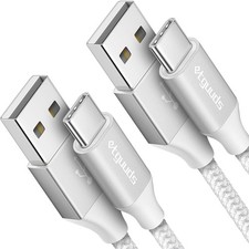 etguuds USB to C Cable 3ft, 2-Pack A Type C Charger White