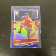 2020 Panini Donruss Optic - Stephen Strasburg #100 Blue Prizm /75