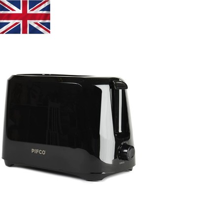 Vielseitiger schwarzer 2-Scheiben-Toaster   6 Bräunungseinstellungen für perfektes Toasten