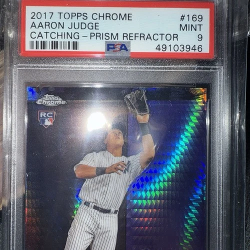 2017 Tops Aaron judge Prism Refractor PSA 9 Grade Mint Rookie Card