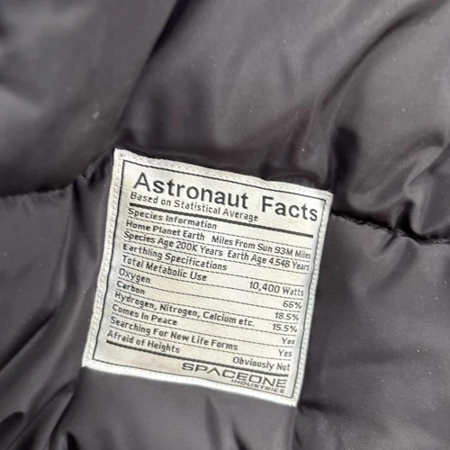 Nasa apollo 11 bomber jacket unisex, moon print with recycled Polyfill XL Size image 5