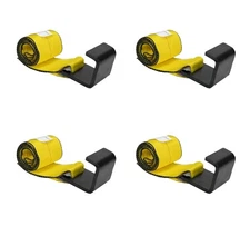 (4 Pack) 4" x 5' Roll off Container Winch Strap w/ Flat Hook
