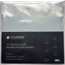 100 Clear Plastic Vinyl Record Outer Sleeves 3.5 Mil Archival 12" LP Covers