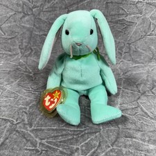 TY Beanie Baby Hippity the Bunny Green Plush