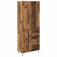 Highboard Mit Schubladen 2Er Set Aus Altholz Und Holzwerkstoff