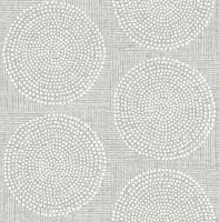Fd27121_Solace Punkt Kreis Blass Grau Weiß Fine Decor Tapete