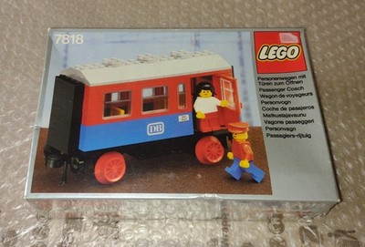 NEU VINTAGE LEGO ZUG 4,5V SET 7818 PERSONENWAGEN NEUWERTIG IN VERSIEGELTER BOX!