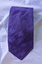 ROSSINI Italy Luxury Silk Tie - Deep Purple Abstract Jacquard