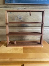 Kalmar Designs Vintage MCM Teak Wood 120-CD Storage Shelf