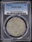 1922-S $1 Peace Silver Dollar PCGS VF 20