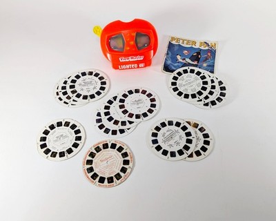 View Master beleuchtete 3D Betrachter Disney Rollen Peter Pan Aladdin Die Schöne und das Biest Tyco