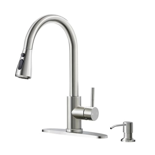 With Soap Dispenser Kitchen Brushed Nickel With Soap Dispens