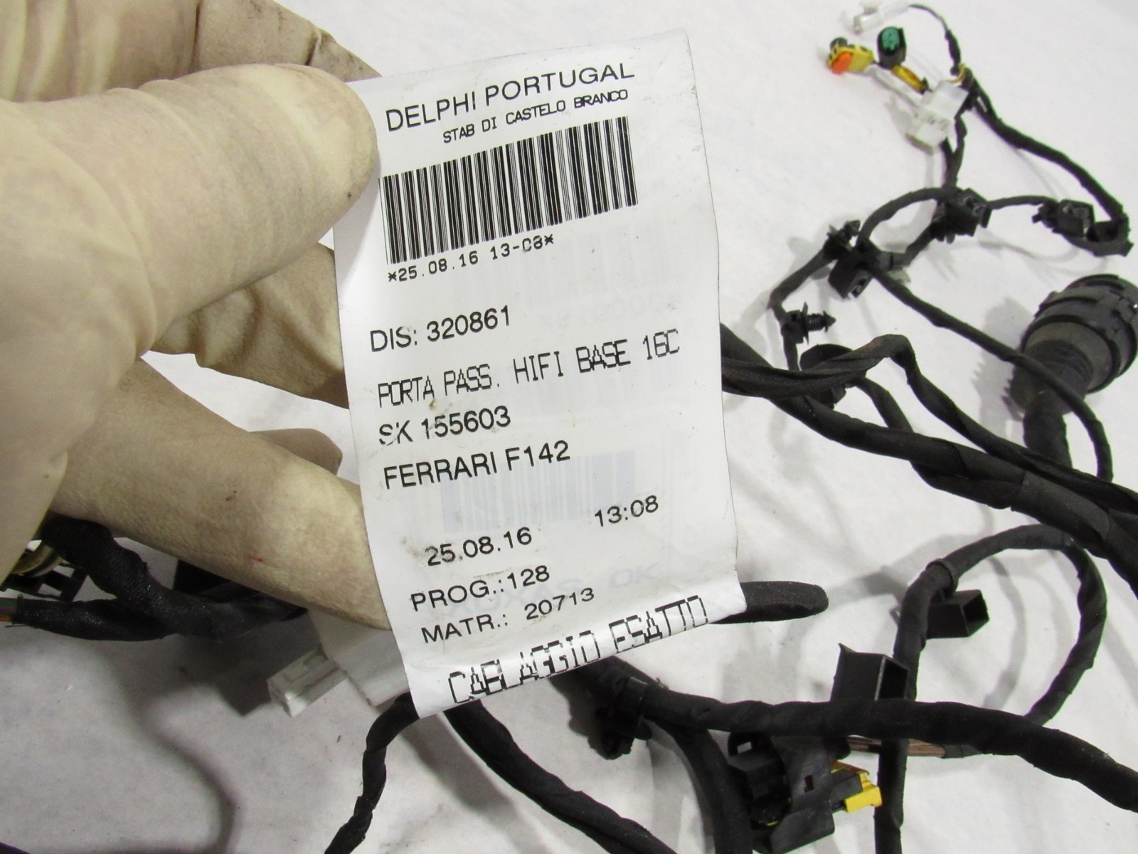 15-19 Ferrari 488 Spider 2017 Right Passenger Door Wire Wiring Harness ;@2