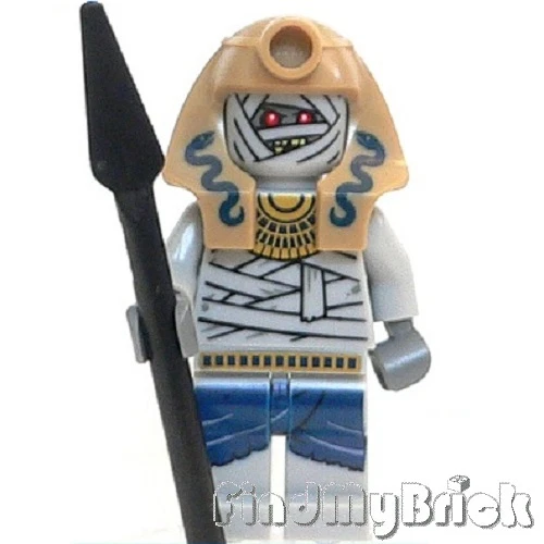 C905T Lego Pharaoh s Quest Mummy Warrior Minifigure with Pike 7325 NEW