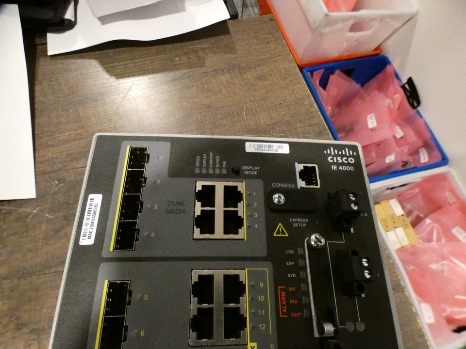 Cisco IE-4000-4GS8GP4G-E v02 Industrial Ethernet 4000 Switch Enterprise 16-Port - Image 4 of 4