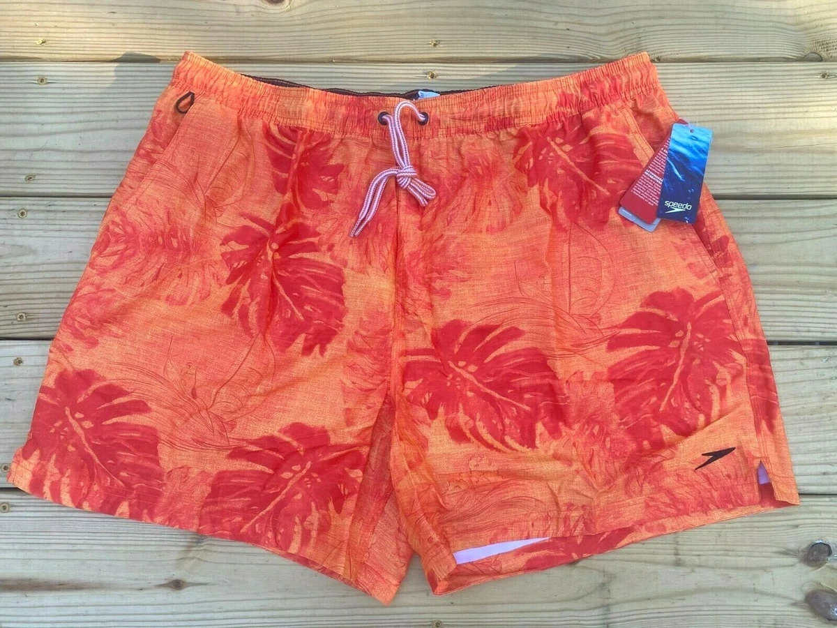 Men s Speedo Swim Trunk Short Length Sunray Volley Floral Vivid
