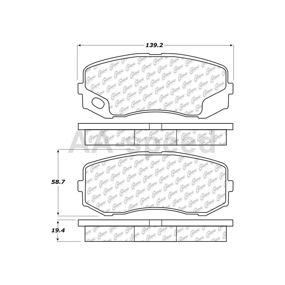 Передние задние тормозные колодки для Mitsubishi Fuso FE145CC 2011 2010 2009 2008 2007 2006 - Изображение 2 из 4