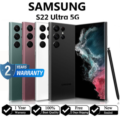 NEW SEALED Samsung Galaxy S22 Ultra 5G 128 /256 /512GB GSM+CDMA Factory Unlocked