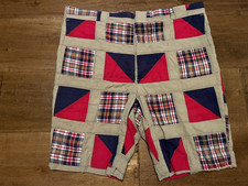 Vintage 50's Reyn's Men's Wear Hawaiian Islands India Madras Quilted Shorts - 36