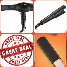 BaByliss Pro Porcelain Ceramic BP2800 & BP9559 1.5 Flat Iron NonRetail COMBO NEW