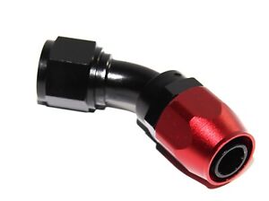 12AN AN12 AN-12 Straight Fitting Adaptor Swivel Oil Fuel Line Hose End Red/Black