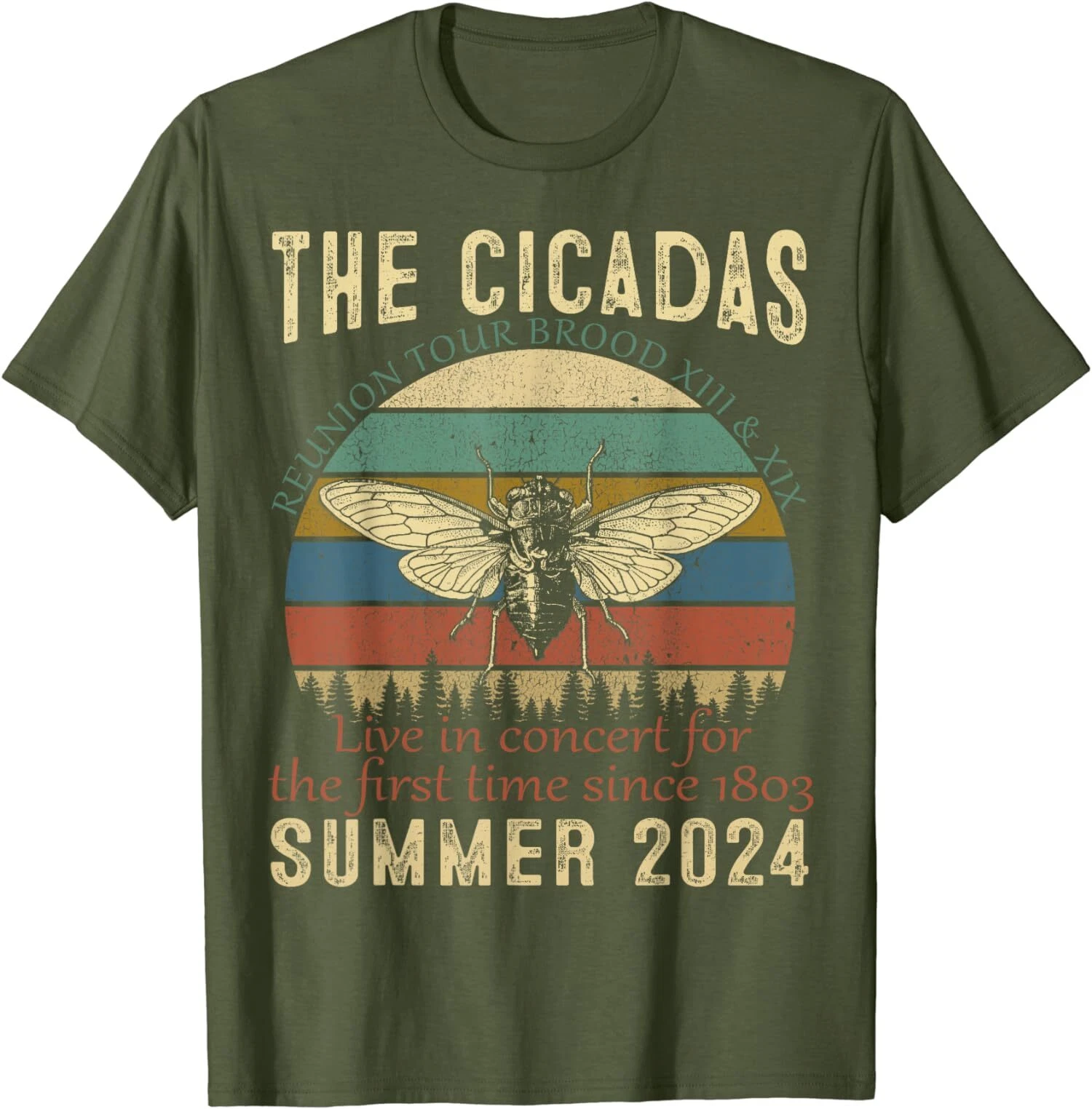 Cicada Brood XIII XIX Summer 2024 Reunion Tour Swarm Cicadas T-Shirt