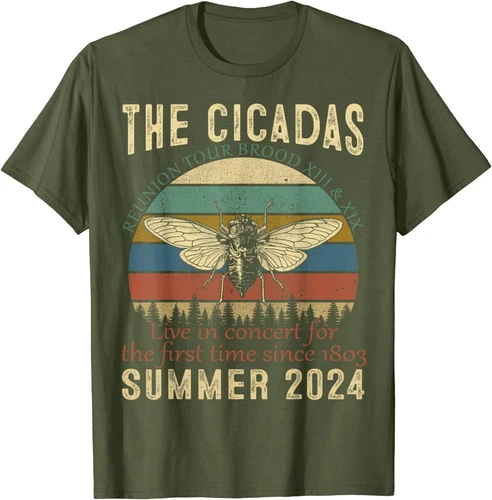 Cicada Brood XIII XIX Summer 2024 Reunion Tour Swarm Cicadas T-Shirt