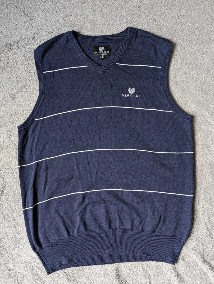 Palm Grove Sweater Vest Adult Small Blue Golf Outdoor Casual