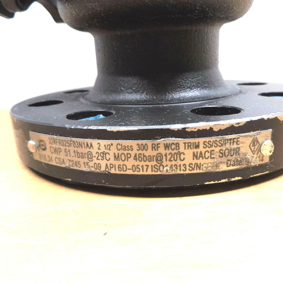 FORTUNE INDUSTRIES -324FR025F03N1AA-  WCB 300# 2-1/2" BALL VALVE, PS 51.1 BAR, L - Image 4 of 4